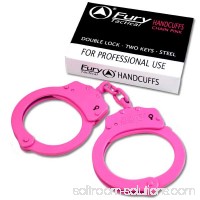 Fury 15910 Double Lock Handcuffs, Chain Pink, Includes 2 Universal Handcuff Keys   551569989